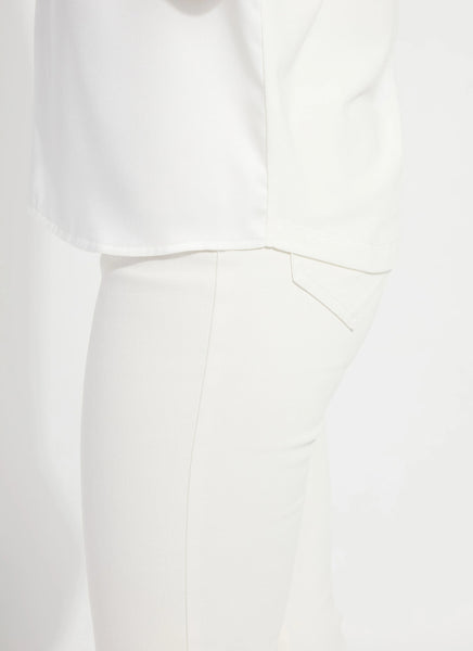 Saori V-Neck Mix Media Top - Off White