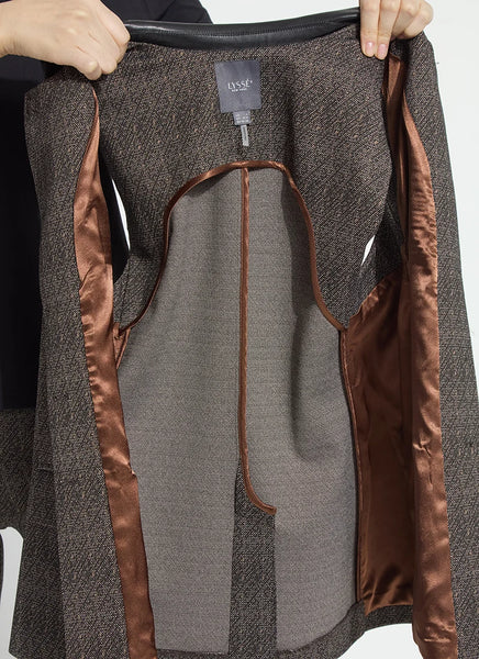 Frankie Sleeveless Blazer - Speckled Salt & Pepper