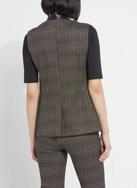 Frankie Sleeveless Blazer - Speckled Salt & Pepper