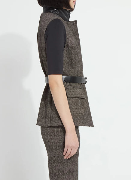 Frankie Sleeveless Blazer - Speckled Salt & Pepper