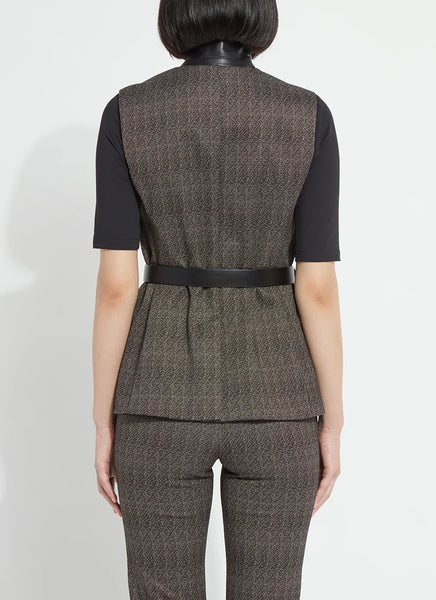 Frankie Sleeveless Blazer - Speckled Salt & Pepper
