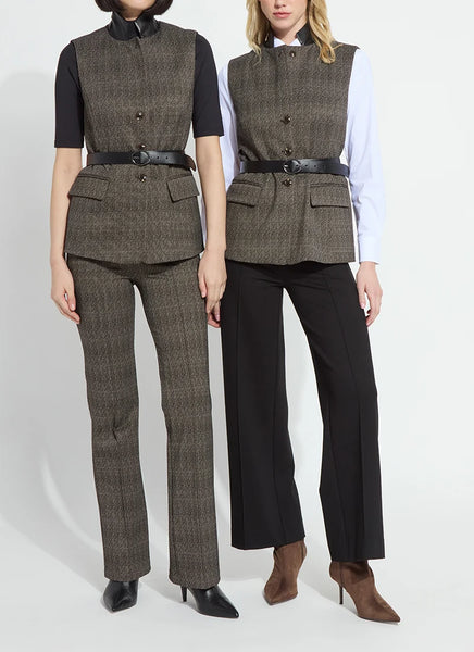 Frankie Sleeveless Blazer - Speckled Salt & Pepper