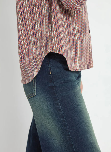 Marjorie Placed Print Button Up Shirt - Transeasonal Crossover
