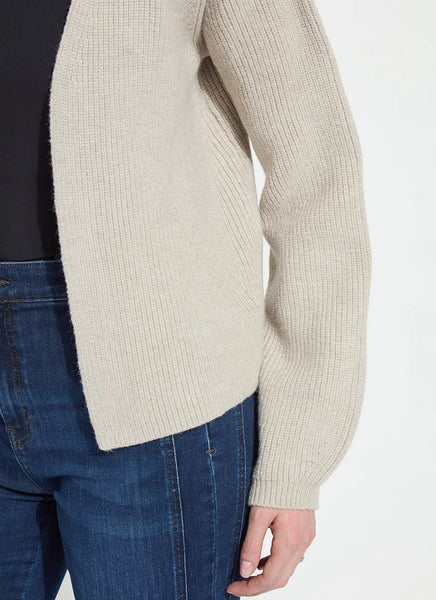 Ravenna Peplum Cardigan - Refined Taupe
