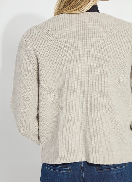 Ravenna Peplum Cardigan - Refined Taupe
