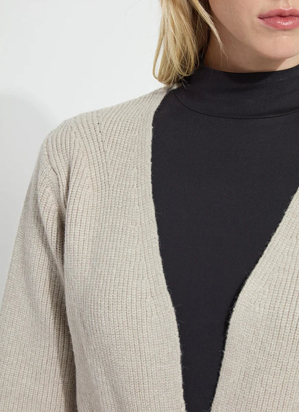 Ravenna Peplum Cardigan - Refined Taupe