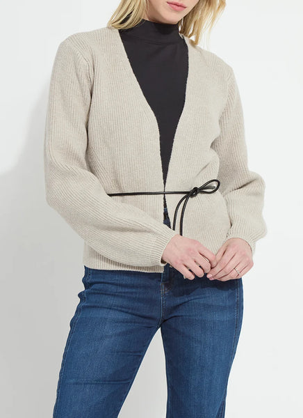 Ravenna Peplum Cardigan - Refined Taupe