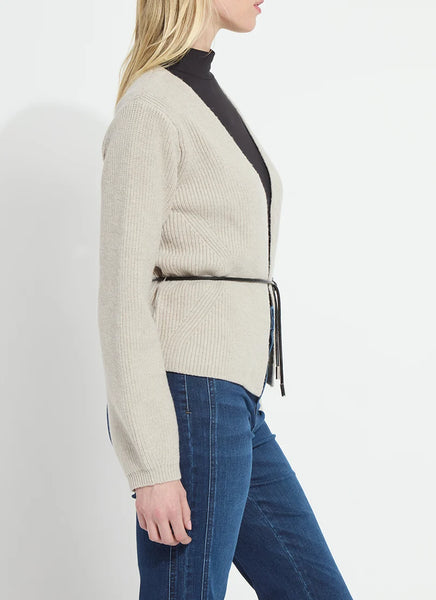Ravenna Peplum Cardigan - Refined Taupe