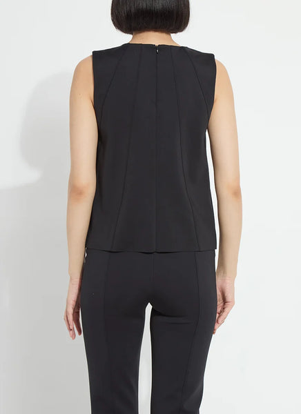 Spencer Neoprene Shell Tank - Black
