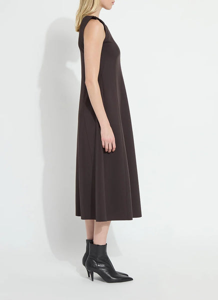 Maurelle Neoprene Seamed Dress - Double Espresso