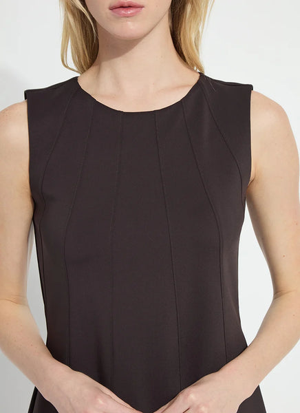 Maurelle Neoprene Seamed Dress - Double Espresso