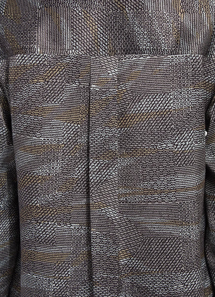 Maxine Convertible Tie Satin Shirt - Textural Beat