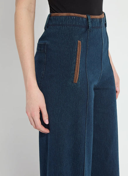 Angelica High Waist Pintuck Denim - Indigo