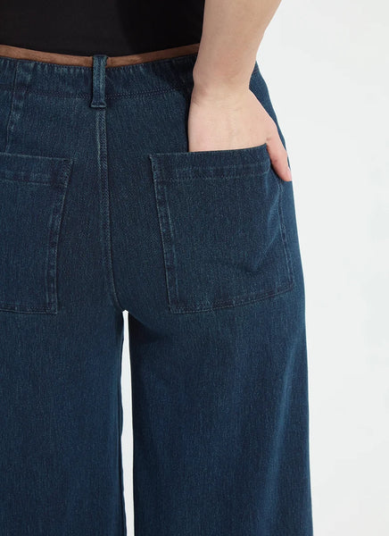 Angelica High Waist Pintuck Denim - Indigo