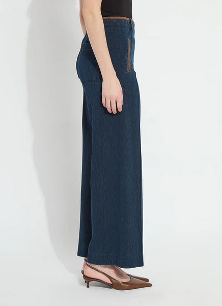 Angelica High Waist Pintuck Denim - Indigo