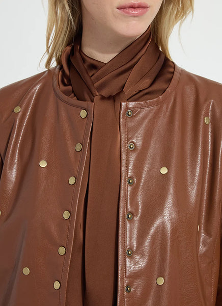 Luanne Studded Vegan Leather Jacket - Harness