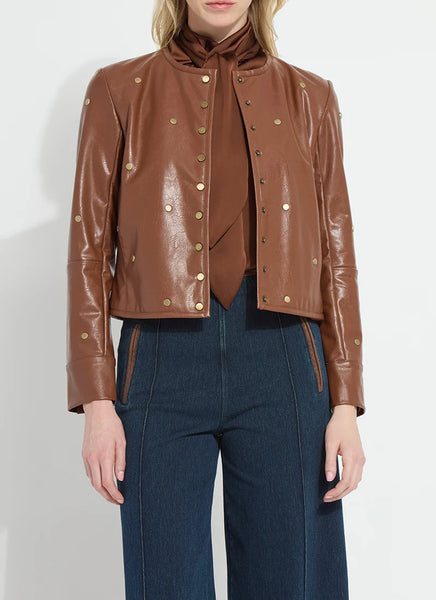 Luanne Studded Vegan Leather Jacket - Harness