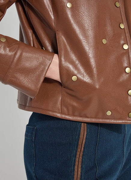 Luanne Studded Vegan Leather Jacket - Harness
