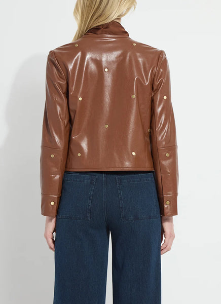 Luanne Studded Vegan Leather Jacket - Harness