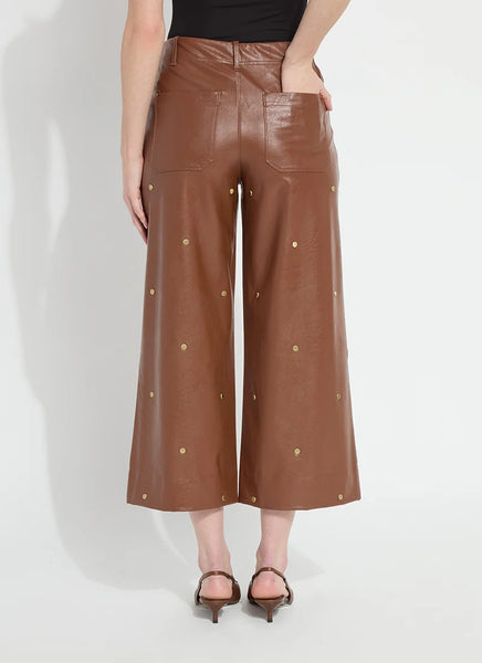 Luanne Studded Vegan Leather Palazzo - Harness