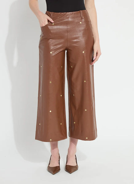 Luanne Studded Vegan Leather Palazzo - Harness
