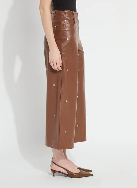 Luanne Studded Vegan Leather Palazzo - Harness