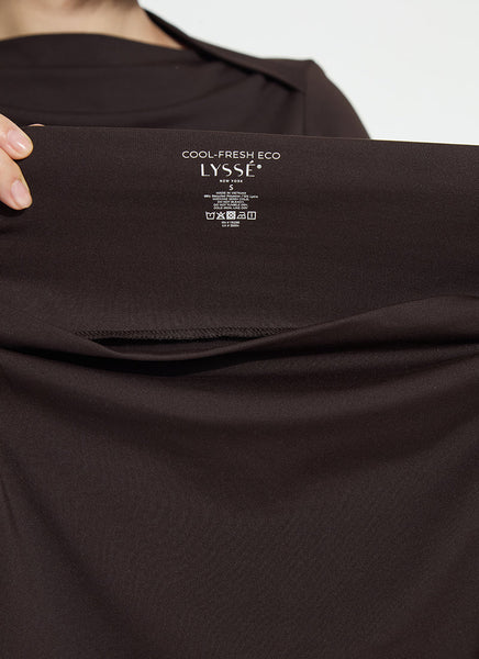 Electra Boat-Neck Top - Double Espresso