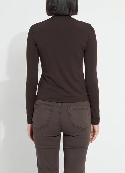 Electra Boat-Neck Top - Double Espresso