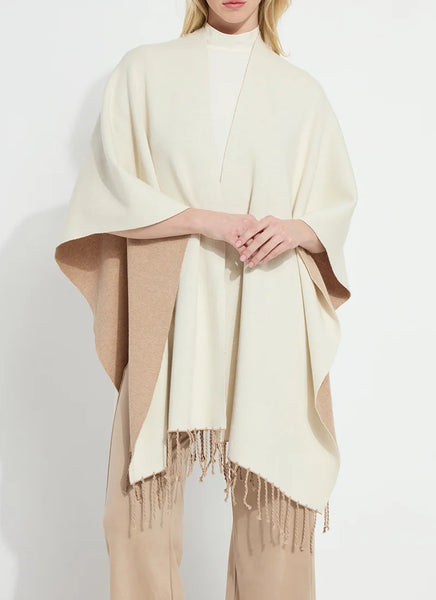 Basilia Double Face Reversible Wrap -  Warm Biscuit/Buttercream