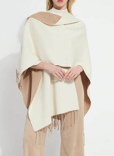 Basilia Double Face Reversible Wrap -  Warm Biscuit/Buttercream