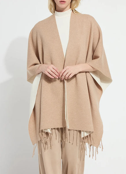 Basilia Double Face Reversible Wrap -  Warm Biscuit/Buttercream