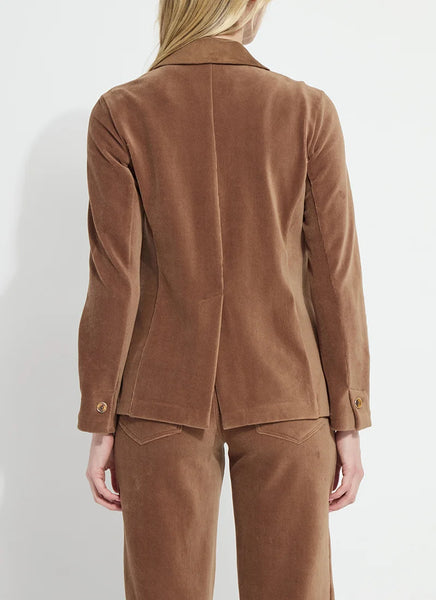 Tilda Stretch Baby Cord Blazer - Antique Toffee