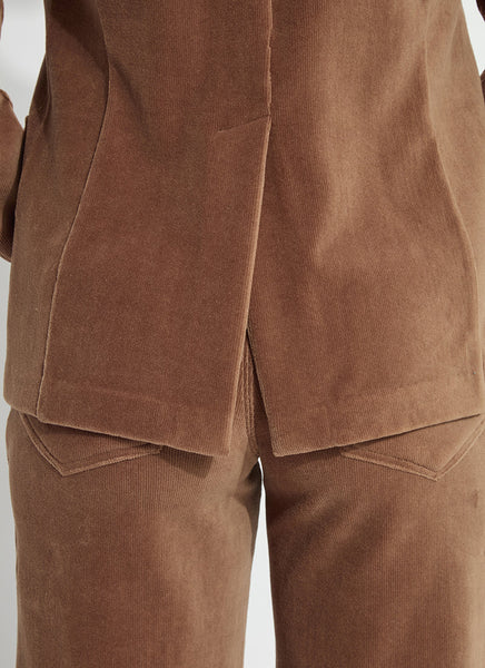Tilda Stretch Baby Cord Blazer - Antique Toffee