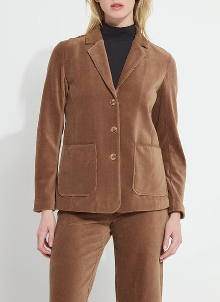 Tilda Stretch Baby Cord Blazer - Antique Toffee