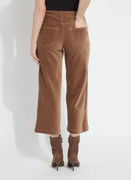 Tilda Stretch Baby Cord Wide Leg Pant - Antique Toffee