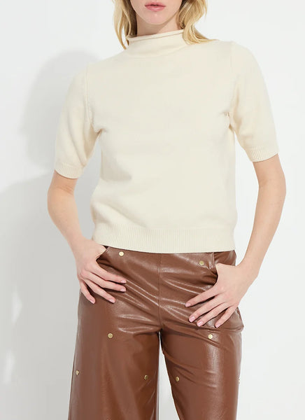 Delphina Short Sleeve Sweater - Buttercream