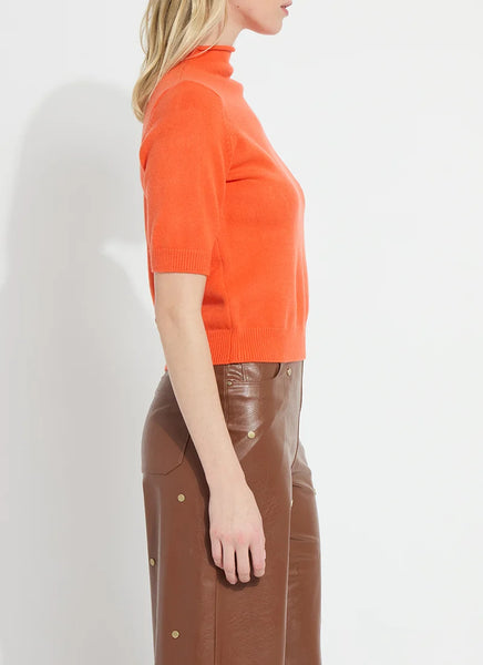 Delphina Short Sleeve Sweater - Spiced Flame