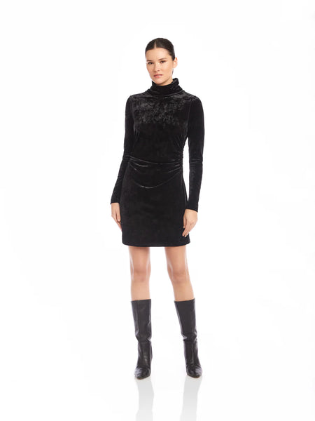 Beatrice Side Shirred Dress - Black