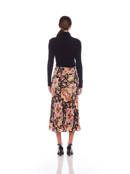 Mia Bias Midi Skirt - Print