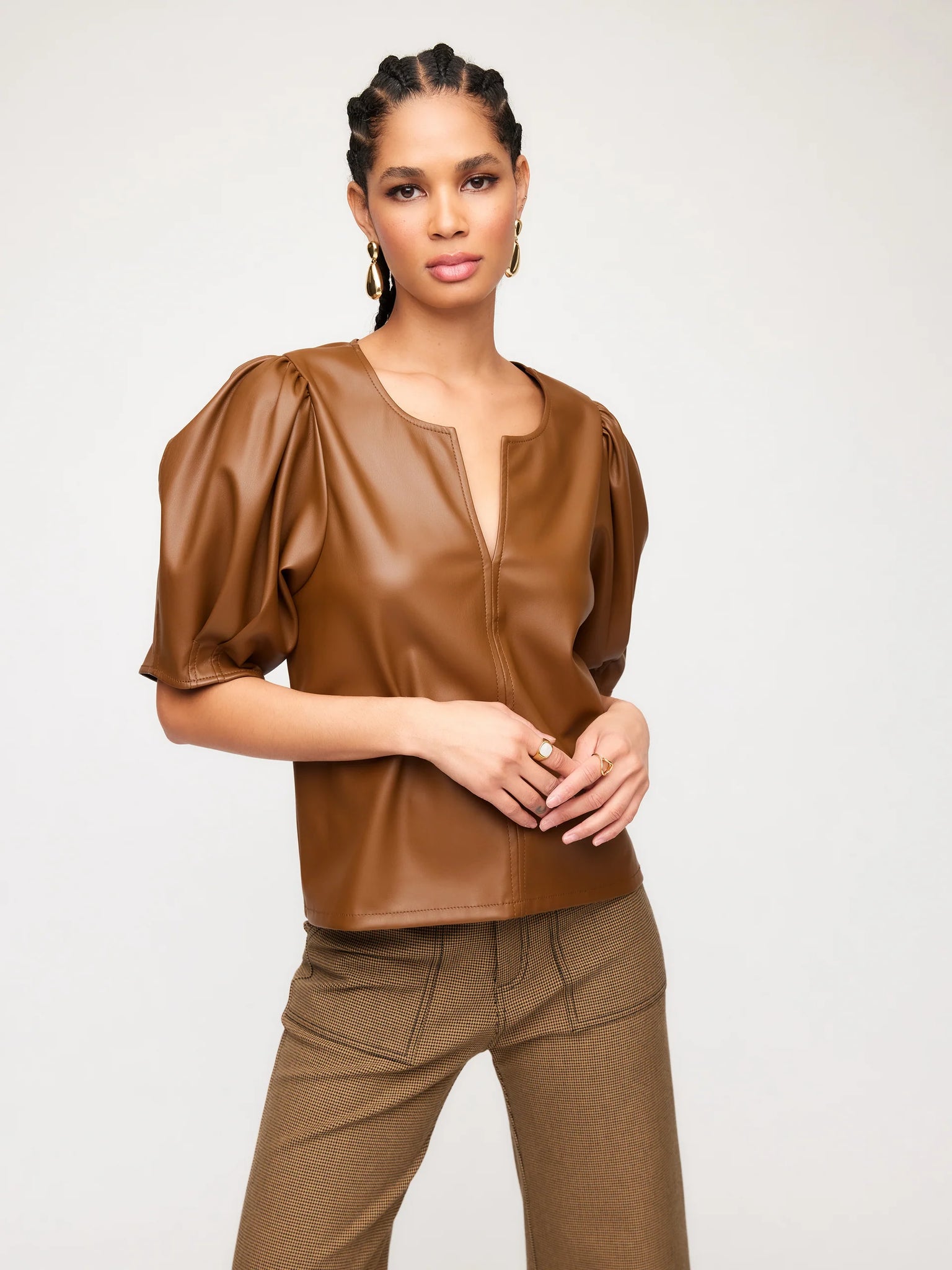 Poof Blouse - Carmel