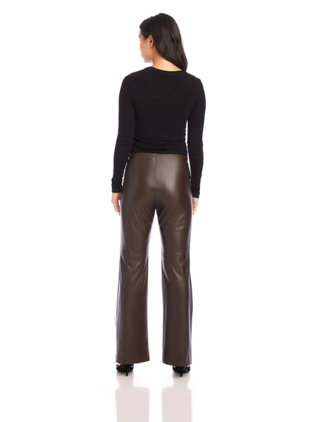 Finley Wide Leg Pants - Brown