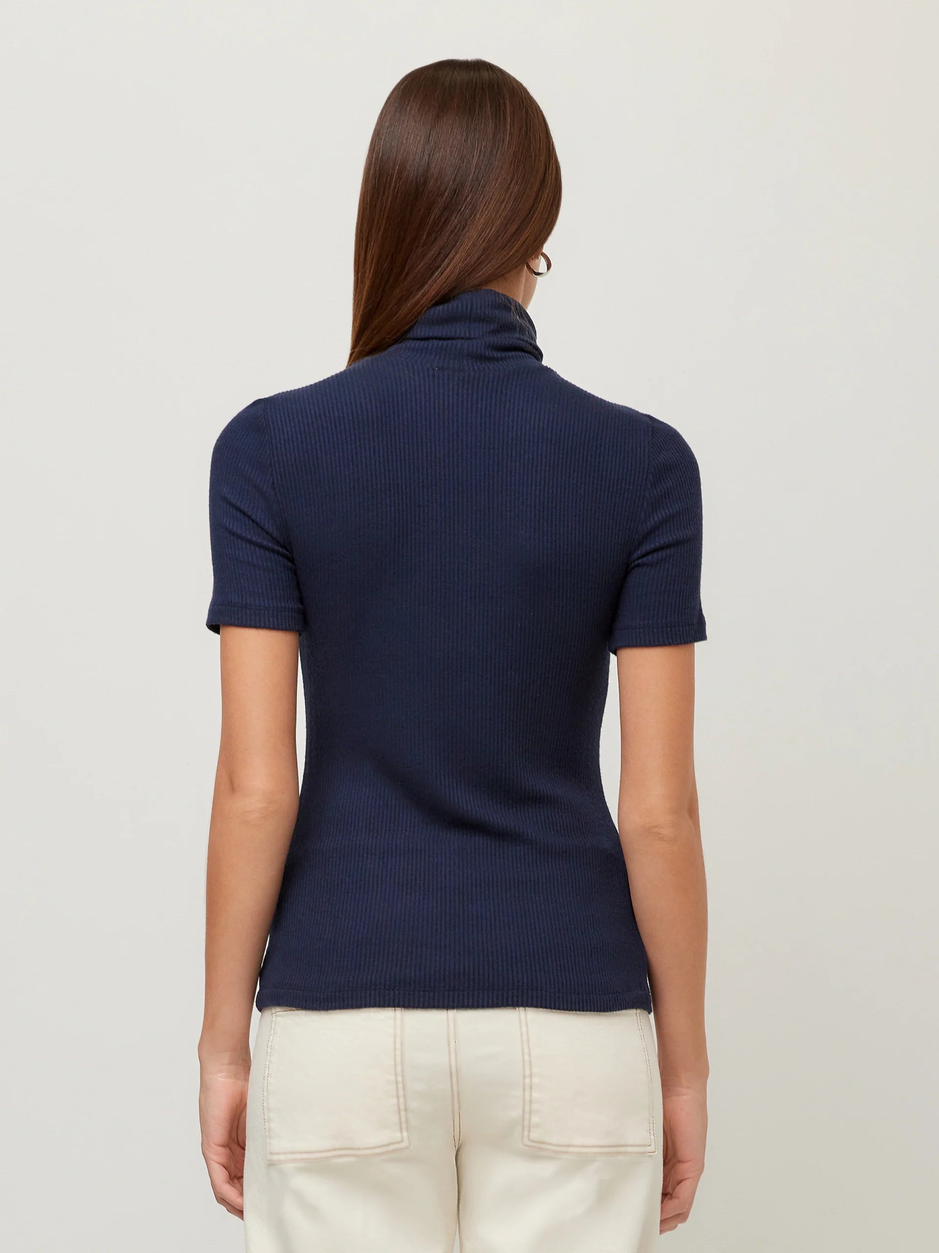 Jana S/S Turtleneck Top - Navy – GRAND AND MERCER