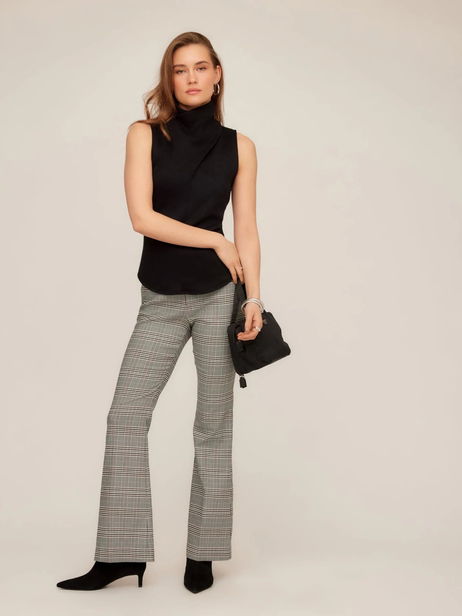 Abbey Turtleneck Tank - Black