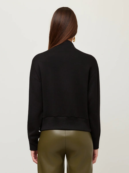 Tessa Mock Neck Top - Black