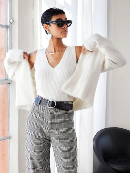 Nicole Sweater Tank - Cream