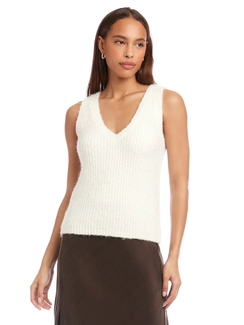 Nicole Sweater Tank - Cream
