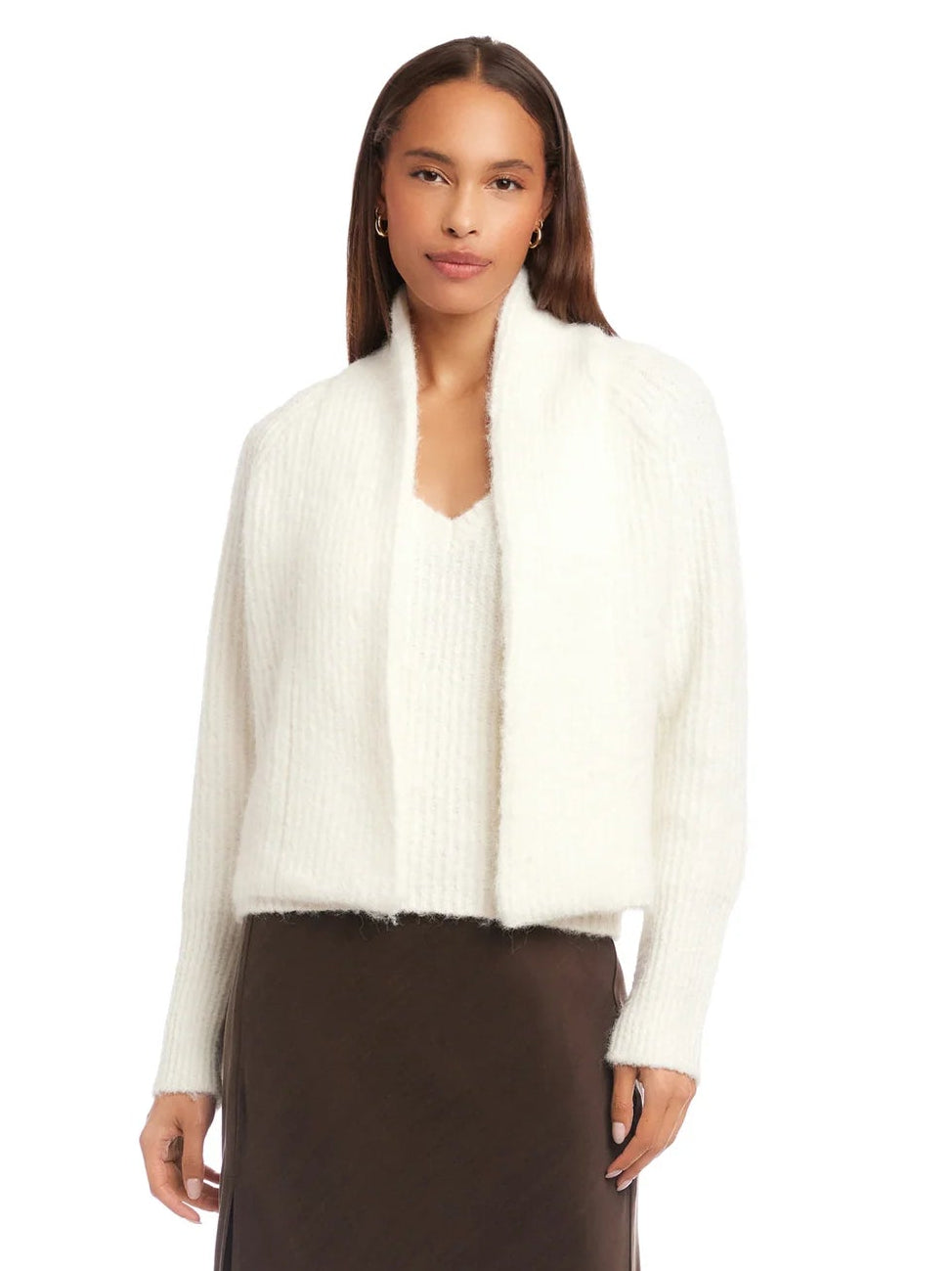 Cely Cropped Cardigan - Cream