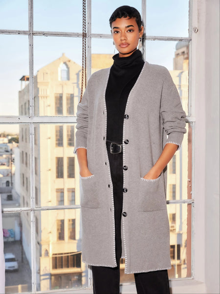 Ariel Sweater Cardigan - Gray