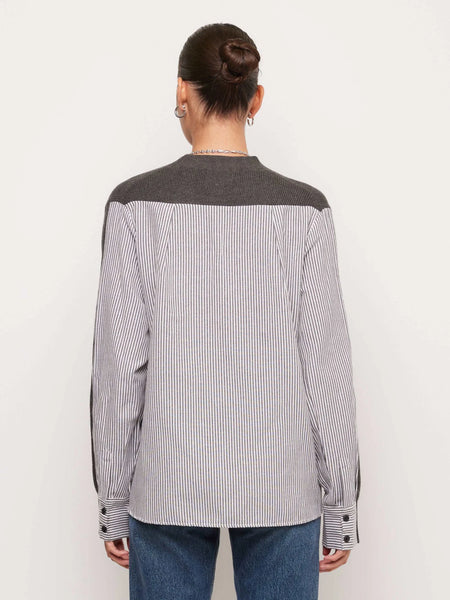 Celine Mix Media Cardigan - Charcoal