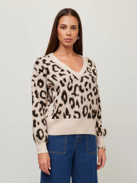 Elodie Blouson Sleeve Sweater - Leopard